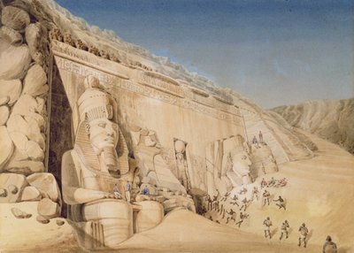 The Excavation of the Great Temple of Ramesses II, Abu Simbel by Louis M.A. Linant de Bellefonds